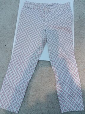 Womens' Pink Patterned Knit Pants
